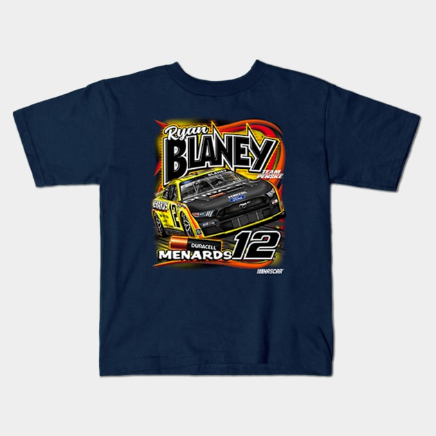 Ryan Blaney Car Kids T-Shirt by art.Hamdan